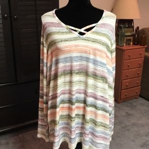 2X Sonoma striped sweater.